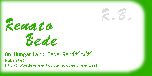 renato bede business card